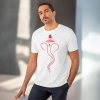 Men's PC Cotton Ganesh Printed T Shirt (Color: White, Thread Count: 180GSM)