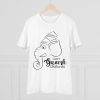 Men's PC Cotton Ganesh Printed T Shirt (Color: White, Thread Count: 180GSM)