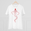 Men's PC Cotton Ganesh Printed T Shirt (Color: White, Thread Count: 180GSM)