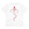 Men's PC Cotton Ganesh Printed T Shirt (Color: White, Thread Count: 180GSM)