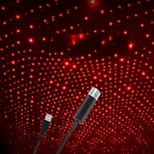 Generic Ambient Star Light 12V 360 Degree Rotation Use For Usb Party Decoration Disco Laser Light (Red)