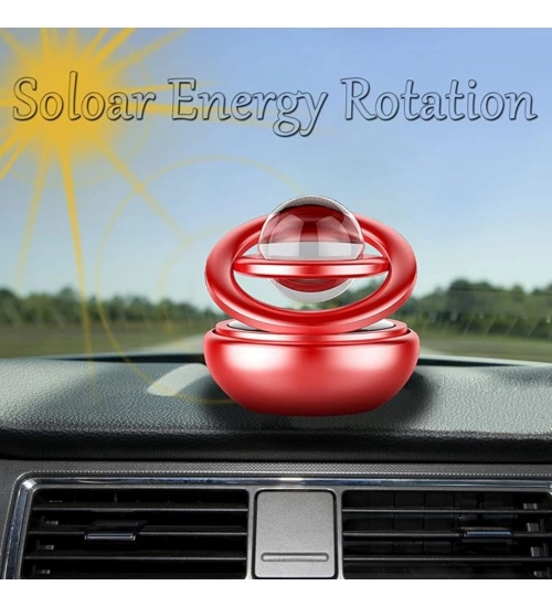 Solar Power Rotating Design Organic Fragrance Air Freshener Perfume With Perfume Tablets (Peach)