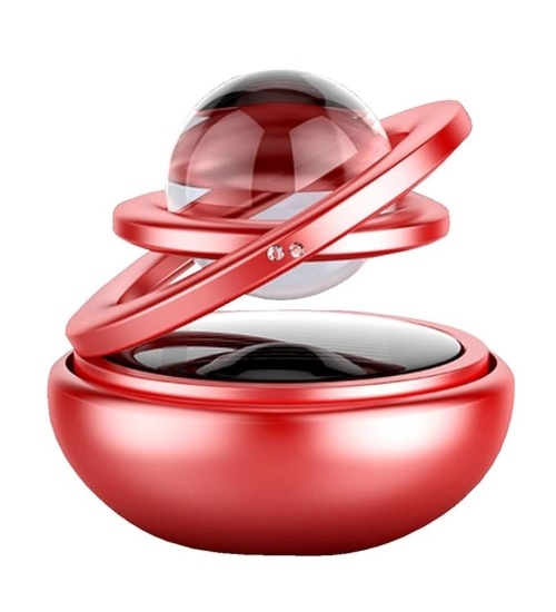 Solar Power Rotating Design Organic Fragrance Air Freshener Perfume With Perfume Tablets (Peach)