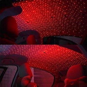 Generic Ambient Star Light 12V 360 Degree Rotation Use For Usb Party Decoration Disco Laser Light (Red)