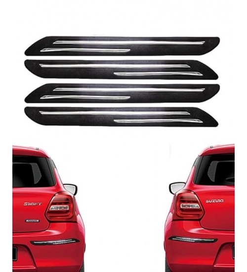 Set Of 4 Universal Car Bumper Protector Guard (Black)