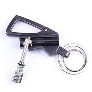 Generic 3 In 1 Keychain Lighter Waterproof Cigarette Flint Lighter Keyring Bottle Opener Fire Starter Match Sticks (Silver)
