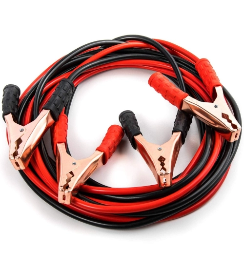 500 Amp Heavy Duty Jumper Booster Cables Anti Tangle Copper Care Universal For Car (Red)