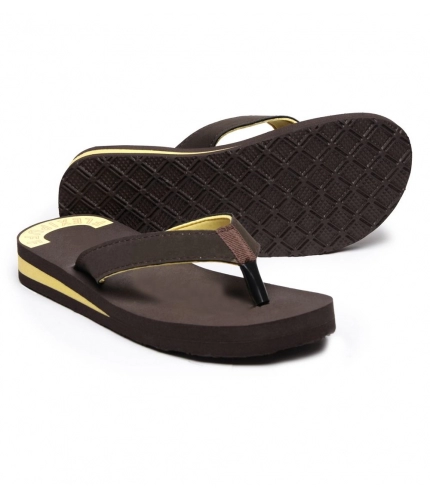 Unisex Rubber Comfortable Orthopedic Doctor Slipper and Flip Flops (Brown)