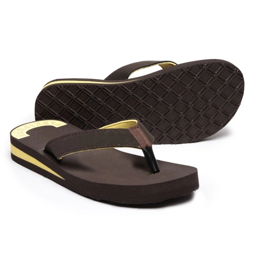 Unisex Rubber Comfortable Orthopedic Doctor Slipper and Flip Flops (Brown)