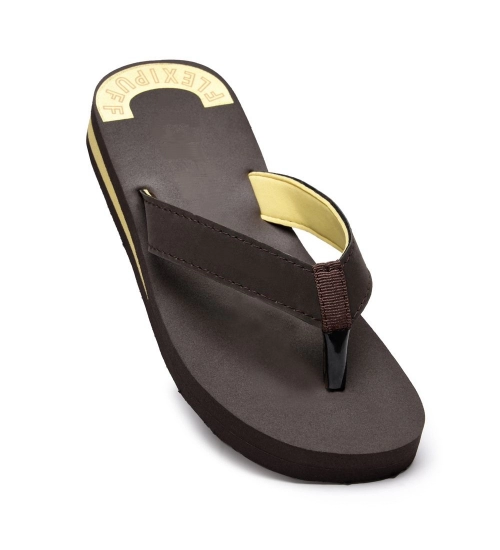 Unisex Rubber Comfortable Orthopedic Doctor Slipper and Flip Flops (Brown)