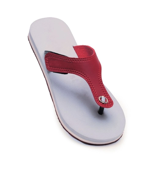 Unisex Rubber Lightweight T-Style Slippers (Maroon)