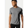 Men's Casual Half sleeve Solid Polyester Crew Neck T-shirt (Grey) Men's Casual Half sleeve Solid Polyester Crew Neck T-shirt (Grey)