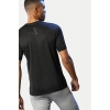 Men's Casual Half sleeve Solid Polyester Crew Neck T-shirt (Black)