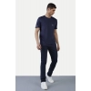 Men's Casual Half sleeve Solid Polyester Crew Neck T-shirt (Navy) Men's Casual Half sleeve Solid Polyester Crew Neck T-shirt (Navy)