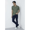 Men's Casual Half sleeve Solid Cotton V Neck T-shirt (Green) Men's Casual Half sleeve Solid Cotton V Neck T-shirt (Green)