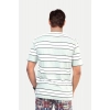 Men's Casual Half sleeve Stripped Cotton Crew Neck T-shirt (White ) Men's Casual Half sleeve Stripped Cotton Crew Neck T-shirt (White )