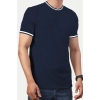 Men's Casual Half sleeve Solid Polyester Crew Neck T-shirt (Navy) Men's Casual Half sleeve Solid Polyester Crew Neck T-shirt (Navy)