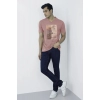 Men's Casual Half sleeve Digital Printed Cotton Crew Neck T-shirt (Coral) Men's Casual Half sleeve Digital Printed Cotton Crew Neck T-shirt (Coral)