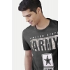 Men's Casual Half sleeve Printed Cotton Round Neck T-shirt (Dark Grey) Men's Casual Half sleeve Printed Cotton Round Neck T-shirt (Dark Grey)