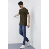 Men's Casual Half sleeve Printed Cotton Crew Neck T-shirt (Dark Green) Men's Casual Half sleeve Printed Cotton Crew Neck T-shirt (Dark Green)