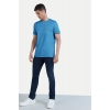 Men's Casual Half sleeve Solid Polyester Crew Neck T-shirt (Light Blue) Men's Casual Half sleeve Solid Polyester Crew Neck T-shirt (Light Blue)