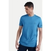 Men's Casual Half sleeve Solid Polyester Crew Neck T-shirt (Light Blue) Men's Casual Half sleeve Solid Polyester Crew Neck T-shirt (Light Blue)