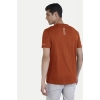Men's Casual Half sleeve Solid Polyester Crew Neck T-shirt (Rust) Men's Casual Half sleeve Solid Polyester Crew Neck T-shirt (Rust)
