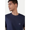 Men's Casual Half sleeve Solid Polyester Crew Neck T-shirt (Navy) Men's Casual Half sleeve Solid Polyester Crew Neck T-shirt (Navy)