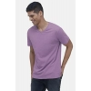 Men's Casual Half sleeve Solid Cotton V Neck T-shirt (Lilac) Men's Casual Half sleeve Solid Cotton V Neck T-shirt (Lilac)
