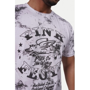 Generic Men's Casual Half sleeve Printed Cotton Crew Neck T-shirt (White)