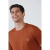 Men's Casual Half sleeve Solid Polyester Crew Neck T-shirt (Rust) Men's Casual Half sleeve Solid Polyester Crew Neck T-shirt (Rust)