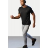 Men's Casual Half sleeve Solid Polyester Crew Neck T-shirt (Black)