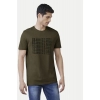 Men's Casual Half sleeve Printed Cotton Crew Neck T-shirt (Dark Green) Men's Casual Half sleeve Printed Cotton Crew Neck T-shirt (Dark Green)