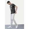Men's Casual Half sleeve Printed Cotton Round Neck T-shirt (Dark Grey) Men's Casual Half sleeve Printed Cotton Round Neck T-shirt (Dark Grey)