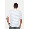 Men's Casual Half sleeve Stripped Cotton Crew Neck T-shirt (White) Men's Casual Half sleeve Stripped Cotton Crew Neck T-shirt (White)