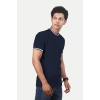 Men's Casual Half sleeve Solid Polyester Crew Neck T-shirt (Navy) Men's Casual Half sleeve Solid Polyester Crew Neck T-shirt (Navy)