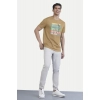 Men's Casual Half sleeve Digital Printed Cotton Crew Neck T-shirt (Sand) Men's Casual Half sleeve Digital Printed Cotton Crew Neck T-shirt (Sand)
