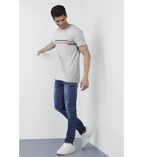 Men's Casual Half sleeve Solid Cotton Crew Neck T-shirt (Light Grey) Men's Casual Half sleeve Solid Cotton Crew Neck T-shirt (Light Grey)