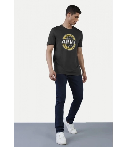 Men's Casual Half sleeve Printed Cotton Crew Neck T-shirt (Black) Men's Casual Half sleeve Printed Cotton Crew Neck T-shirt (Black)