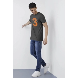 Generic Men's Casual Half sleeve Printed Cotton Crew Neck T-shirt (Black)