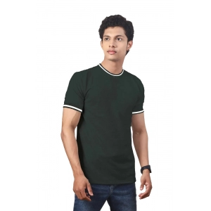 Generic Men's Casual Half sleeve Solid Polyester Crew Neck T-shirt (Olive)