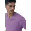 Men's Casual Half sleeve Solid Cotton V Neck T-shirt (Lilac) Men's Casual Half sleeve Solid Cotton V Neck T-shirt (Lilac)