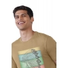 Men's Casual Half sleeve Digital Printed Cotton Crew Neck T-shirt (Sand) Men's Casual Half sleeve Digital Printed Cotton Crew Neck T-shirt (Sand)