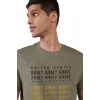 Men's Casual Half sleeve Printed Cotton Crew Neck T-shirt (Olive) Men's Casual Half sleeve Printed Cotton Crew Neck T-shirt (Olive)