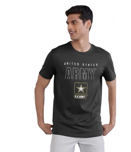 Men's Casual Half sleeve Printed Cotton Crew Neck T-shirt (Black)