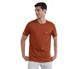 Men's Casual Half sleeve Solid Polyester Crew Neck T-shirt (Rust) Men's Casual Half sleeve Solid Polyester Crew Neck T-shirt (Rust)