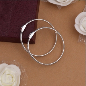 Generic Silver Color 1 Pair Of Oxidised Kids Bangles Size: 1.6 