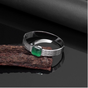 Generic Women's Green Color Monalisa Stone Adjustable Bracelet 