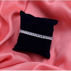 Generic Women's Silver Color Rhinestone Adjustable Bracelet 