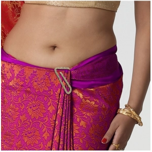 Generic Women's Multi Color Use Saree Hijab Pins Safety Pins Stone Brooch Clip On X Pins For Women Combo Of 3 Pieces 
